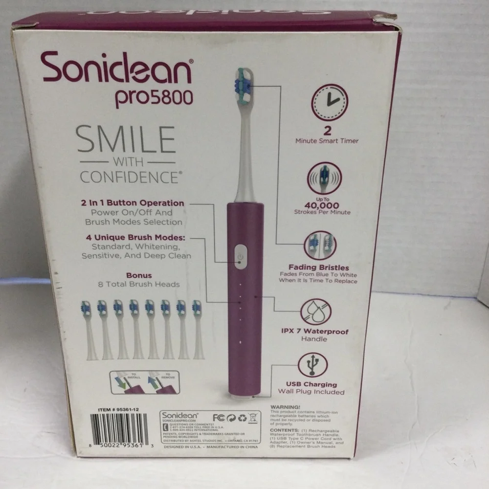 Soniclean pro5800 Electric Toothbrush - Plum